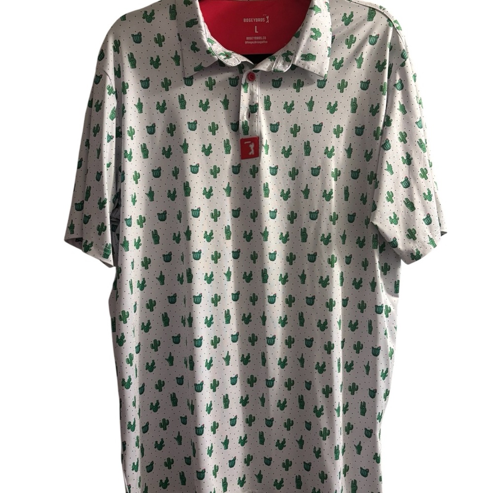 Print Polo Shirt Bogey Bros Cactus